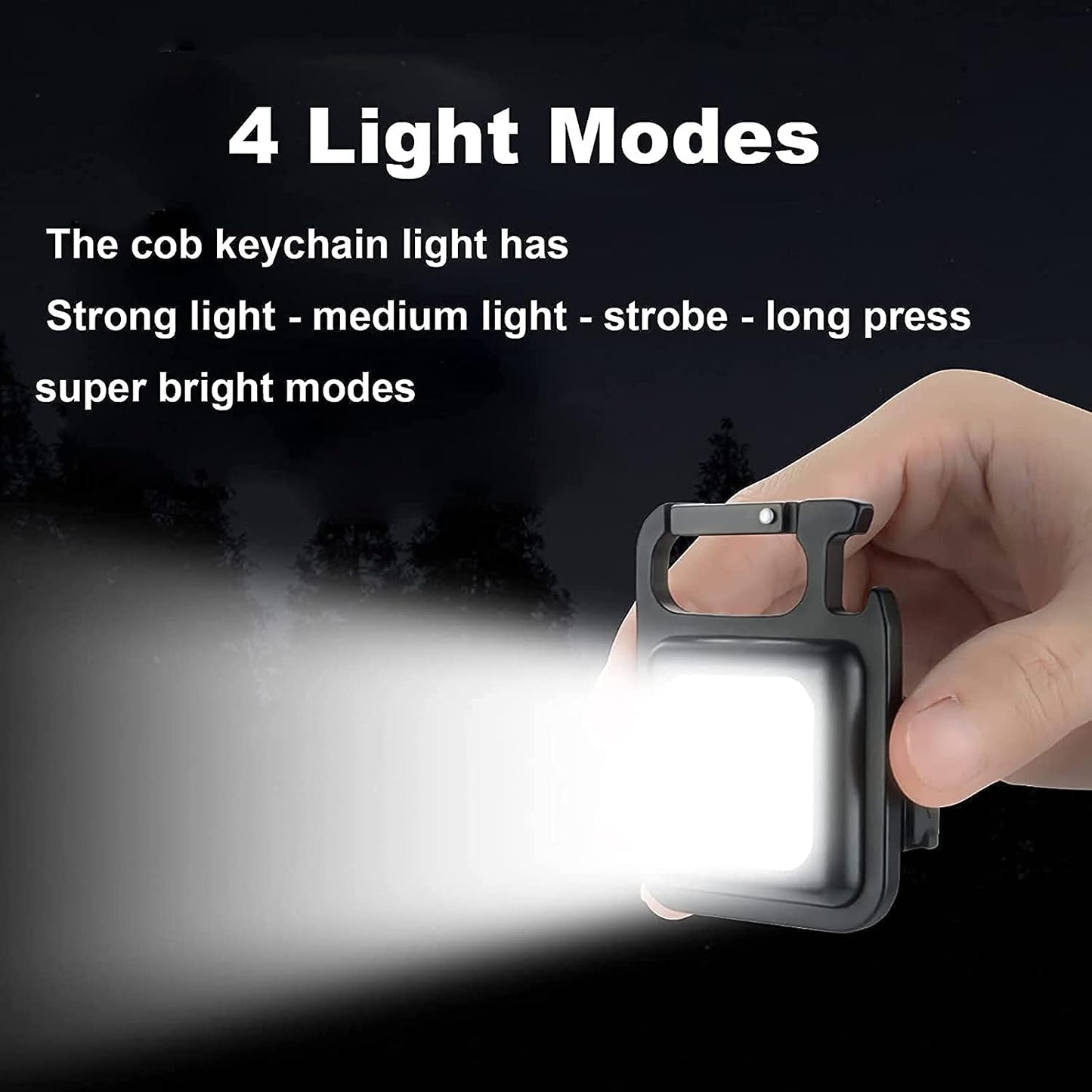 Keychain Rechargeable Led Small Flashlight (Pack of 3)