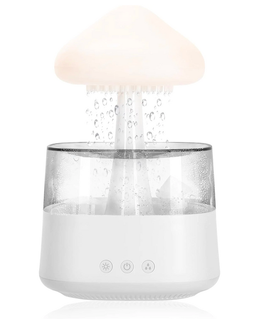 Rain Cloud Humidifier Fountain For Bedside Sleeping Relaxing Mood Water Drop Sound